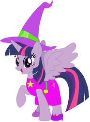 Size: 450x606 | Tagged: safe, artist:selenaede, artist:user15432, imported from derpibooru, twilight sparkle, alicorn, pony, base used, clothes, costume, halloween, halloween costume, hasbro, hasbro studios, hat, high heels, holiday, shoes, solo, twilight sparkle (alicorn), witch, witch costume, witch hat