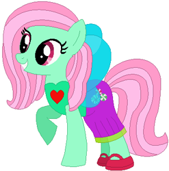 Size: 380x384 | Tagged: safe, artist:selenaede, artist:user15432, imported from derpibooru, minty, earth pony, fairy, fairy pony, pony, base used, clothes, costume, fairy costume, fairy wings, g3, g3 to g4, g4, generation leap, halloween, halloween costume, hasbro, hasbro studios, holiday, shoes, solo, wings