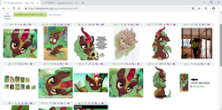 Size: 1364x676 | Tagged: safe, edit, edited screencap, imported from derpibooru, screencap, autumn afternoon, autumn blaze, cinder glow, fern flare, forest fall, maple brown, pumpkin smoke, rain shine, sparkling brook, spring glow, summer flare, winter flame, kirin, derpibooru, sounds of silence, background kirin, female, head tilt, meta
