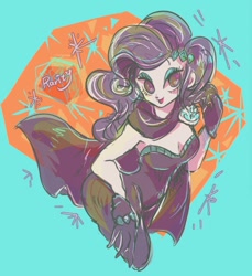Size: 1142x1246 | Tagged: safe, artist:osawari64, imported from derpibooru, rarity, equestria girls, the other side, blushing, female, limited palette, looking at you, open mouth, solo