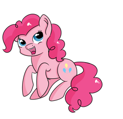 Size: 3000x2916 | Tagged: safe, artist:rainbowtashie, imported from derpibooru, pinkie pie, earth pony, pony, female, mare, open mouth, simple background, sitting, smiling, solo, transparent background