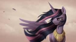 Size: 1280x720 | Tagged: dead source, source needed, safe, artist:jeki, imported from derpibooru, twilight sparkle, alicorn, pony, female, immortality blues, mare, sad, solo, twilight sparkle (alicorn), windswept mane