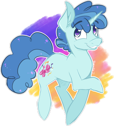 Size: 1234x1358 | Tagged: safe, artist:pixelyte, imported from derpibooru, party favor, pony, unicorn, looking at you, male, simple background, smiling, solo, stallion, transparent background