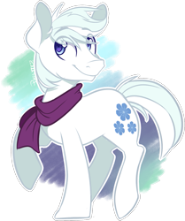 Size: 1111x1331 | Tagged: safe, artist:pixelyte, imported from derpibooru, double diamond, earth pony, pony, clothes, male, scarf, simple background, smiling, solo, stallion, transparent background