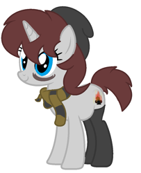 Size: 847x1043 | Tagged: safe, artist:piñita, imported from derpibooru, oc, oc only, oc:trèble, pony, unicorn, female, simple background, smiling, solo, vector, white background