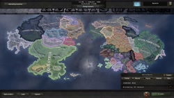 Size: 1920x1080 | Tagged: safe, imported from derpibooru, equestria at war mod, continent, crystal empire, equestria, game mod, game screencap, hearts of iron 4, map, no pony, olenia, original location, stalliongrad, world map, yakyakistan