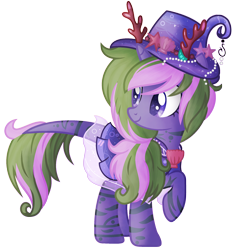 Size: 2000x2120 | Tagged: safe, artist:bloodlover2222, imported from derpibooru, oc, oc only, oc:cosmic claw, pony, unicorn, clothes, female, hat, mare, simple background, solo, transparent background