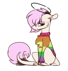 Size: 970x1014 | Tagged: safe, artist:sweetmelon556, imported from derpibooru, oc, oc only, oc:max, earth pony, pony, clothes, male, simple background, sitting, solo, stallion, sweater, transparent background