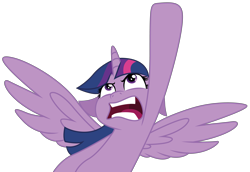 Size: 5363x3687 | Tagged: safe, artist:dragonchaser123, imported from derpibooru, twilight sparkle, alicorn, pony, my little pony: the movie, absurd resolution, commission, female, mare, open mouth, reaching, simple background, solo, transparent background, twilight sparkle (alicorn), vector