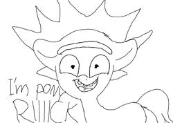 Size: 928x662 | Tagged: safe, artist:paintanon, imported from derpibooru, pony, paint, ponified, rick and morty, rick sanchez, solo