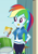 Size: 716x1029 | Tagged: safe, imported from derpibooru, screencap, rainbow dash, equestria girls, equestria girls series, overpowered (equestria girls), clothes, cropped, cute, dashabetes, female, food, geode of super speed, hoodie, jacket, magical geodes, pants, sandwich, solo