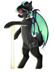 Size: 768x1024 | Tagged: safe, artist:akiiichaos, imported from derpibooru, oc, oc only, oc:vivian, bat pony, pony, bipedal, female, glasses, mare, simple background, solo, transparent background