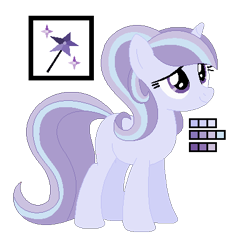 Size: 415x429 | Tagged: dead source, safe, artist:awoomarblesoda, imported from derpibooru, oc, oc only, oc:starlit sensation, pony, unicorn, female, magical lesbian spawn, mare, offspring, parent:starlight glimmer, parent:trixie, parents:startrix, reference sheet, simple background, solo, transparent background