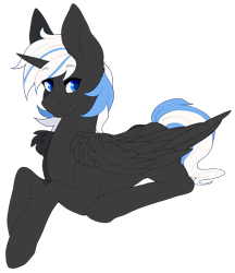 Size: 1271x1468 | Tagged: safe, artist:dusty-onyx, artist:dustyonyx, imported from derpibooru, oc, oc only, oc:storm bringer, alicorn, pony, female, mare, prone, simple background, solo, transparent background