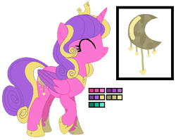 Size: 502x399 | Tagged: dead source, safe, artist:awoomarblesoda, imported from derpibooru, princess skyla, pony, female, offspring, parent:princess cadance, parent:shining armor, parents:shiningcadance, simple background, solo, transparent background