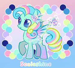 Size: 1000x907 | Tagged: safe, artist:conphettey, imported from derpibooru, oc, oc only, oc:scaleshine, pony, adoptable, solo