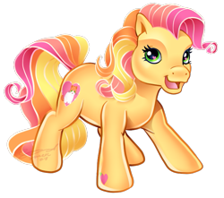 Size: 701x621 | Tagged: safe, artist:conphettey, imported from derpibooru, oc, oc only, oc:ragamuffin, earth pony, pony, female, g3, i can't believe it's not hasbro studios, mare, simple background, solo, transparent background