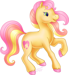 Size: 568x617 | Tagged: safe, artist:conphettey, imported from derpibooru, oc, oc only, oc:ragamuffin, earth pony, pony, colored hooves, female, g2, mare, raised hoof, simple background, solo, transparent background