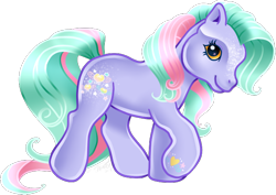 Size: 680x482 | Tagged: safe, artist:conphettey, imported from derpibooru, oc, oc only, oc:fairy lights, pony, g3, i can't believe it's not hasbro studios, simple background, solo, transparent background