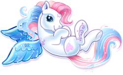 Size: 696x425 | Tagged: safe, artist:conphettey, imported from derpibooru, star catcher, pegasus, pony, catcherbetes, cute, female, g3, i can't believe it's not hasbro studios, simple background, solo, transparent background