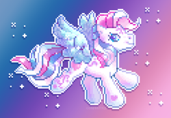 Size: 992x688 | Tagged: safe, artist:conphettey, imported from derpibooru, star catcher, pony, female, g3, pixel art, solo