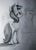 Size: 2859x4000 | Tagged: safe, artist:ponsce, imported from derpibooru, daisy, flower wishes, lily valley, roseluck, earth pony, pony, butt, female, flower trio, mare, monochrome, plot, sketch, traditional art, trio, trio female, wip