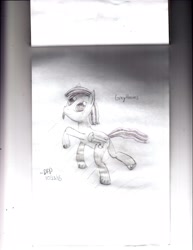 Size: 2550x3300 | Tagged: safe, imported from derpibooru, oc, oc:greyhooves, pegasus, pony, beard, facial hair, stairs, traditional art