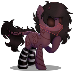 Size: 4537x4404 | Tagged: safe, artist:eclispeluna, imported from derpibooru, oc, oc only, oc:akeldama, earth pony, pony, absurd resolution, clothes, female, mare, simple background, socks, solo, striped socks, transparent background, veil