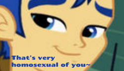 Size: 1873x1080 | Tagged: safe, edit, edited screencap, editor:apex soundwave, imported from derpibooru, screencap, flash sentry, equestria girls, equestria girls (movie), implied gay, male, reaction image, solo