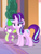 Size: 575x757 | Tagged: safe, imported from derpibooru, screencap, spike, starlight glimmer, dragon, a matter of principals, season 8, cropped, floppy ears, starlight glimmer is not amused, starlight is not amused, unamused, winged spike, wings