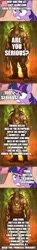 Size: 300x2016 | Tagged: safe, edit, edited screencap, editor:lord you know who, imported from derpibooru, screencap, cozy glow, lord tirek, twilight sparkle, comic:the epilogue, school raze, avengers: infinity war, comic, fanfic art, god of war, hades, infinity gauntlet, screencap comic, spoilers for another series, tartarus, thanos