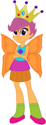 Size: 187x508 | Tagged: safe, artist:selenaede, artist:user15432, imported from derpibooru, scootaloo, fairy, human, equestria girls, clothes, costume, crown, fairy costume, fairy princess, fairy princess outfit, fairy wings, halloween, halloween costume, hasbro, hasbro studios, holiday, jewelry, orange wings, princess scootaloo, regalia, shoes, solo, wings
