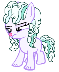 Size: 433x525 | Tagged: safe, artist:drypony198, imported from derpibooru, oc, oc only, oc:starxie, interspecies offspring, offspring, parent:angel bunny, parent:starlight glimmer, parents:starbunny, simple background, solo, white background