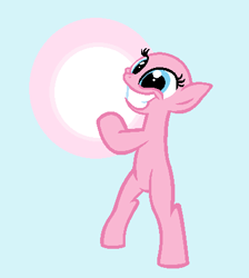 Size: 393x438 | Tagged: safe, artist:batmanbrony, artist:misterdavey, imported from derpibooru, earth pony, pony, smile hd, base, bipedal, dragon ball, eyelashes, female, grin, kamehameha, magic, mare, smiling, solo