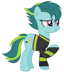 Size: 2000x2254 | Tagged: safe, artist:bubblestormx, imported from derpibooru, oc, oc only, oc:lamp lighter, earth pony, pony, clothes, female, simple background, smiling, solo, transparent background