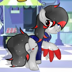 Size: 768x768 | Tagged: safe, artist:edmondneon546, imported from derpibooru, oc, oc only, crystal pony, pegasus, pony, base used, clothes, crystallized, male, solo, stallion