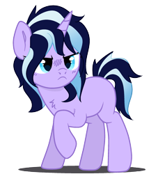 Size: 1907x2096 | Tagged: safe, artist:gr0ttie, imported from derpibooru, oc, oc only, pony, unicorn, female, magical lesbian spawn, mare, offspring, parent:tempest shadow, parent:trixie, parents:tempestrix, simple background, solo, transparent background