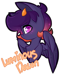 Size: 500x575 | Tagged: safe, artist:ashee, imported from derpibooru, oc, oc only, oc:luminous dawn, pegasus, pony, heart eyes, horns, male, simple background, solo, transparent background, wingding eyes