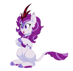 Size: 859x830 | Tagged: safe, artist:carnifex, imported from derpibooru, oc, oc only, kirin, cloven hooves, colored hooves, kirin oc, simple background, sitting, solo, transparent background