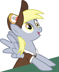 Size: 4000x4800 | Tagged: safe, artist:walrusinc, imported from derpibooru, derpy hooves, pegasus, pony, best gift ever, clothes, female, hat, mailmare, mailmare hat, mare, simple background, solo, transparent background, uniform, vector