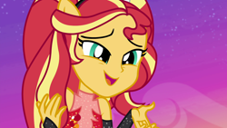 Size: 1920x1080 | Tagged: safe, imported from derpibooru, screencap, sunset shimmer, equestria girls, equestria girls series, forgotten friendship, cute, female, ponied up, shimmerbetes, solo, super ponied up