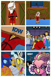 Size: 480x721 | Tagged: safe, edit, idw, imported from derpibooru, discord, princess eris, princess luna, eris, homer simpson, meme, moe syzlak, namesake, pun, rule 63, self ponidox, the simpsons, visual pun