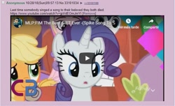 Size: 728x444 | Tagged: safe, imported from derpibooru, screencap, rarity, spike, best gift ever, /mlp/, 4chan, 4chan screencap, screenshots, text