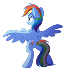 Size: 2893x2958 | Tagged: safe, artist:yaaaco, artist:yaco, imported from derpibooru, rainbow dash, pegasus, pony, bipedal, facing away, female, mare, simple background, solo, transparent background