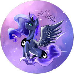 Size: 729x729 | Tagged: safe, artist:dankpegasista, imported from derpibooru, princess luna, alicorn, button, crown, eyeshadow, female, horn, jewelry, makeup, mare, regalia, sparkles, wings