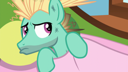 Size: 1280x720 | Tagged: safe, imported from derpibooru, screencap, zephyr breeze, pegasus, pony, flutter brutter, blanket, messy mane, sad