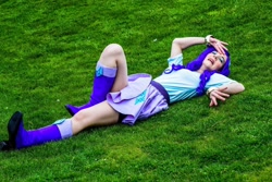 Size: 1500x1000 | Tagged: safe, artist:vjwcosplay, imported from derpibooru, rarity, human, equestria girls, belt, boots, clothes, compression shorts, cosplay, costume, drama queen, irl, irl human, marshmelodrama, photo, rarity being rarity, shoes, shorts, skirt, skirt lift, thighs