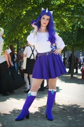 Size: 1365x2048 | Tagged: safe, artist:vjwcosplay, imported from derpibooru, rarity, human, equestria girls, belt, boots, clothes, cosplay, costume, female, high heel boots, irl, irl human, photo, shoes, skirt