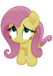 Size: 2480x3508 | Tagged: safe, artist:phucknuckl, imported from derpibooru, fluttershy, pegasus, pony, my little pony: the movie, background removed, cute, female, i'm the friend you need, looking at you, looking up, mare, scared, shyabetes, simple background, solo, transparent background, vector