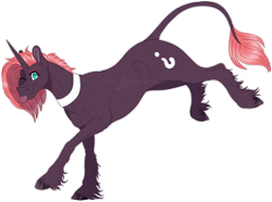 Size: 1116x830 | Tagged: safe, artist:bijutsuyoukai, imported from derpibooru, oc, oc only, oc:jynx, pony, unicorn, female, mare, simple background, solo, tongue out, transparent background